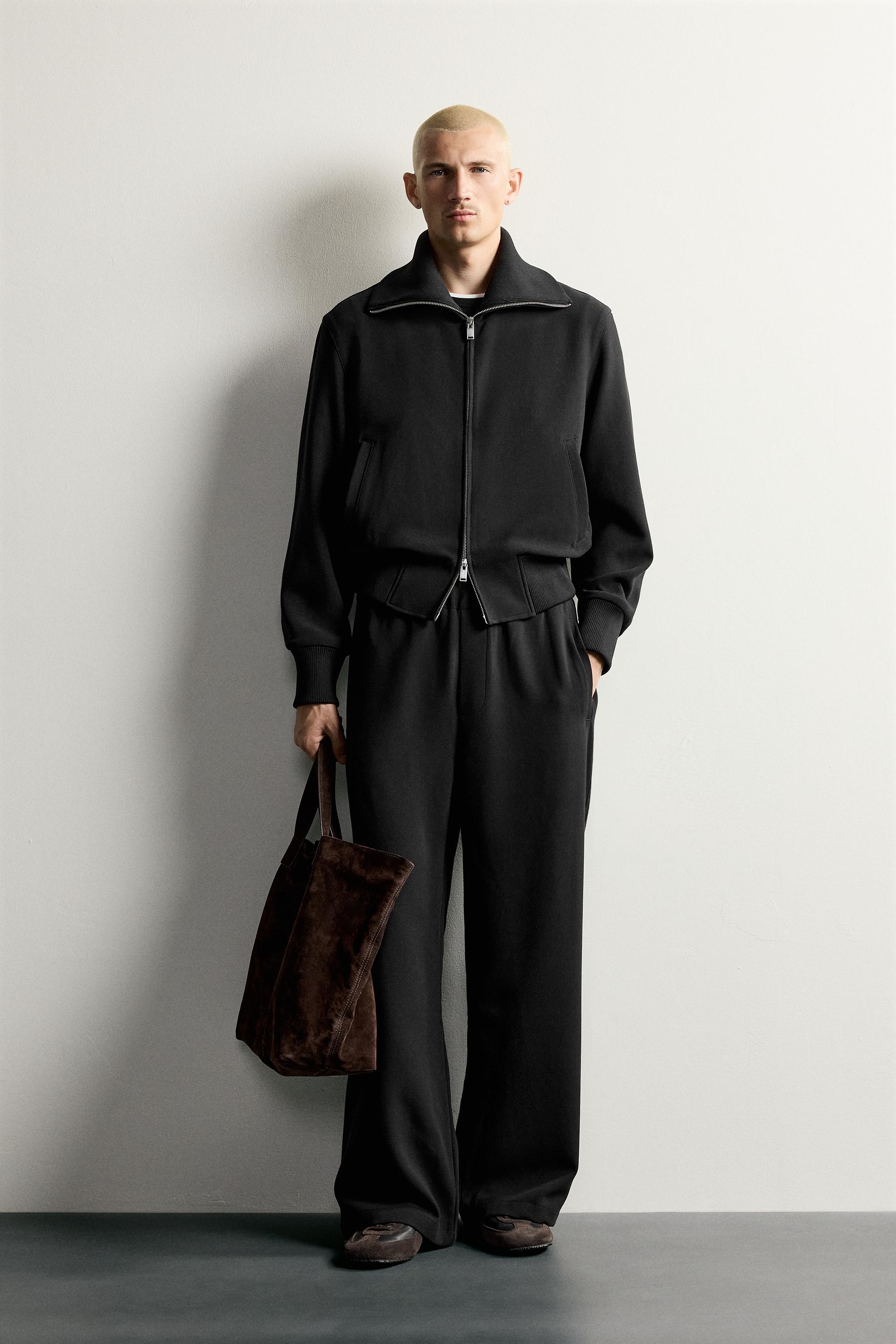BLOUSON BOMBER À COL BIMATIÈRE